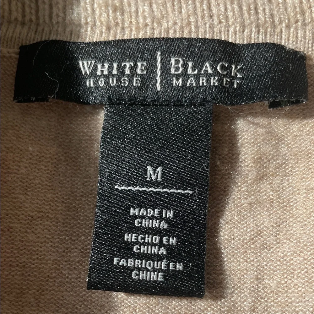 🫶 White House Black Market Soft Beige Cowl Neck Sweater - Picture 2 of 11
